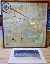 ROYAL WARWICKSHIRE REGIMENT WWII PAINTED SILK HANDKERCHIEF TRENCH ART XXX CORPS