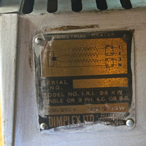 Dimplex strip warmer 5kw - strip, 2.5kw