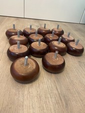 wooden replacement sofa feet - good condition - 35 mm high M8 bolt