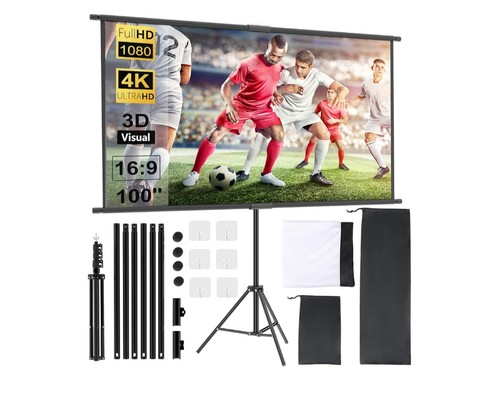 Screen projector with - screen, tripod