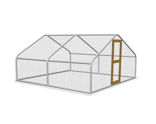 Walk chicken run - in, steel