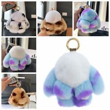 Bag Charm Rabbit Fur Keychain