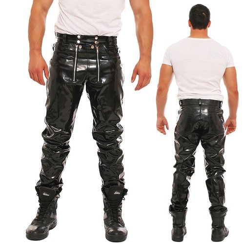Patent trousers vinyl quality - patent,