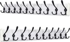 Set of 2 White Wooden Wall