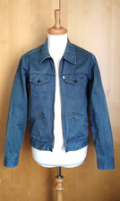 VINTAGE 90s LEVIS 70509 SLIM FIT MEDIUM PETROL BLUE BEDFORD CORD TRUCKER JACKET