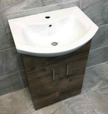 Vanity Unit Walnut Oak Finish