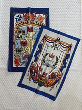 2 Vintage Tea Towel Tartans Of