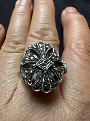 Rare 925 silver marcasite - silver, marcasite(no