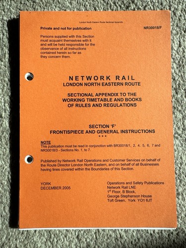 Network rail lne - rail, region