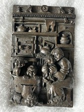 Robert Olley Vintage Resin Sculpture Coal Miner Artwork North East Rare Signed