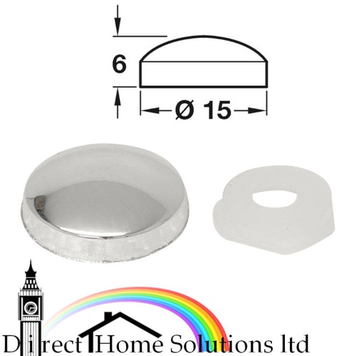Chrome mirror screw cap 2 - chrome,