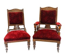 Pair Edwardian Sofa Chairs