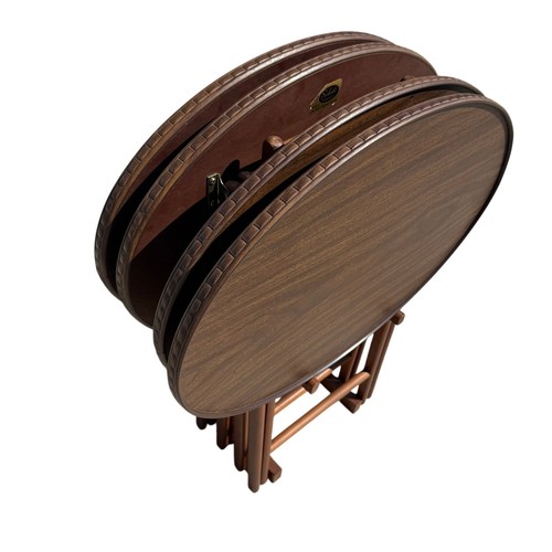 Vintage folding oval faux wood - vintage,