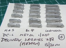 Modern Day Delivery Lorries x 18 by DC-L, Scale 1/1250 Ship Model