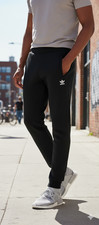 Adidas Originals Classic Mens Trefoil Pants Sports Zip Pockets Joggers DV1574