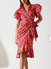 Coast Feather Brushstroke Print Wrap Dress Size 14 Sold Out RRP£129 New Tags 