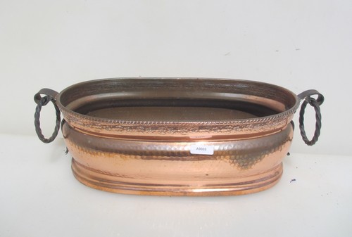 Vintage copper trough tub - vintage,