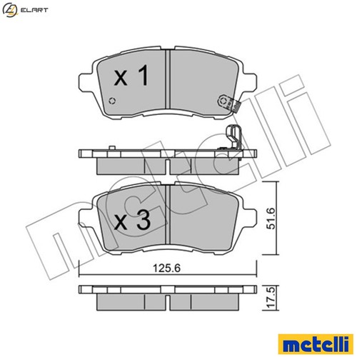 Brake pad set disc - brake,