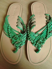 Fat Face Flip Flops Vgc Green