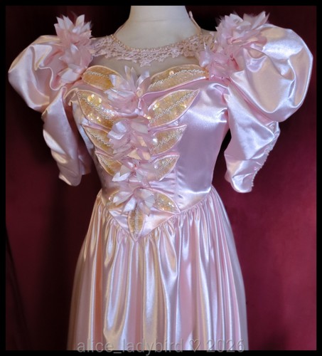 Vintage shiny satin - shiny, pink