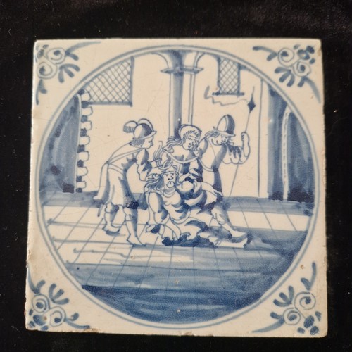 Antique 18th delft tile - c,