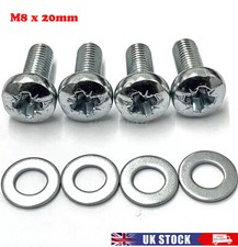 M8 x 20mm TV BRACKETS SONY HITACHI SAMSUNG WALL MOUNTING SCREWS BOLTS + WASHERS