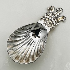 PRINCE CHARLES WEDDING COMMEMORATIVE CADDY SPOON STERLING SILVER 1981