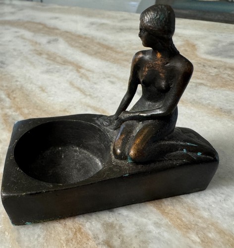 Cast bronze art deco - deco, mermaid