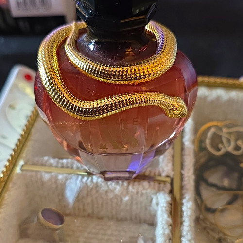 Purple glass perfume bottle - purple,