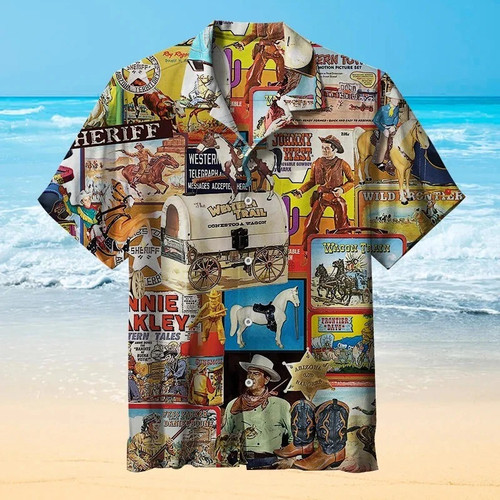 Vintage western cowboy collage - western,