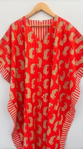 Indian cotton orange floral - cotton,