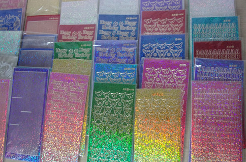 Holographic card making peel - holographic,