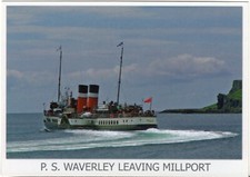 Clyde Paddle Steamer Waverley leaving Millport All Seasons postcard
