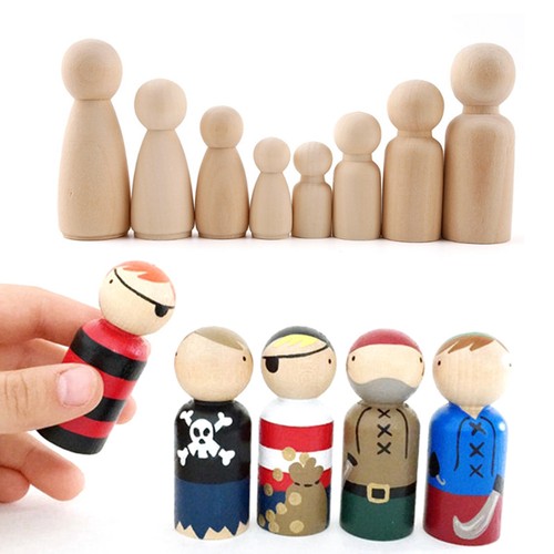 20pcs wooden peg dolls wood - wooden,
