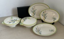 Antique vintage Art Deco 5 (7) Piece serving set. Hollinshead Kirkham (H&K)