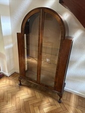 Antique Art Deco Mahogany Display Cabinet