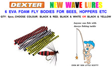 6 EVA FOAM FLY BODIES FLY