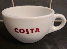 Costa Coffee - Logo Mug - 2016 - Chunky White Ceramic Cup - M/L - IMMACULATE