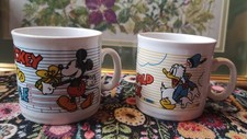 KilnCraft, Disney - Mickey, Minnie And Donald Duck Mugs - Vintage, Retro, 1980s