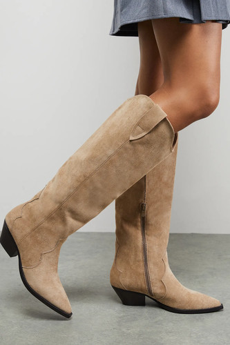Faith beige western boots - faith,