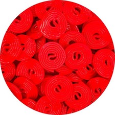 Strawberry liquorice wheels - strawberry, by