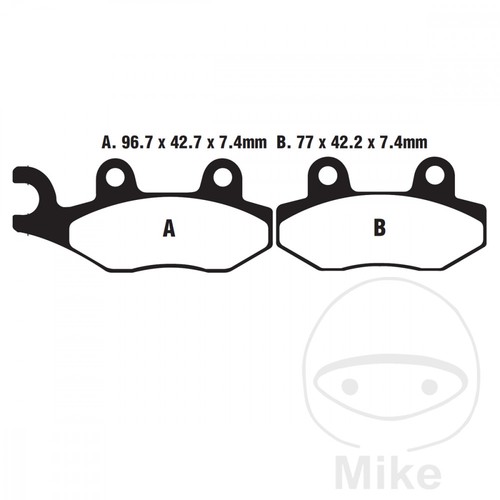 Ebc sintered brake pads - ebc, mx-s