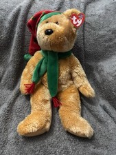 Ty Beanie Buddy 2003 Holiday Teddy Excellent Condition With tags