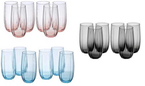 Coloured 500ml glasses - coloured,