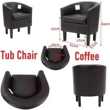 Faux Leather Tub Chair –