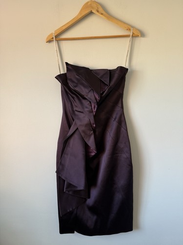 Karen millen purple satin - karen,