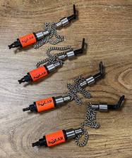 Solar Carp fishing Bobbins Retro set 4 floor orange & stainless indicators