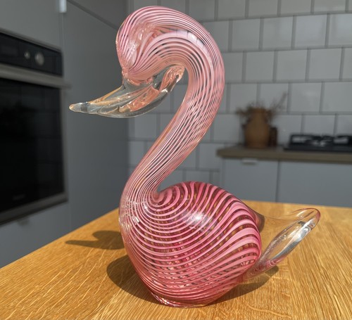Vintage murano pink swirl - pink,