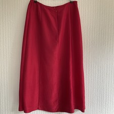 Women’s Vintage Laura Ashley UK 16 Midi Skirt Red 100% Silk