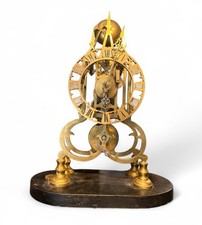 Antique Brass Skeleton Clock – For Repair or Parts